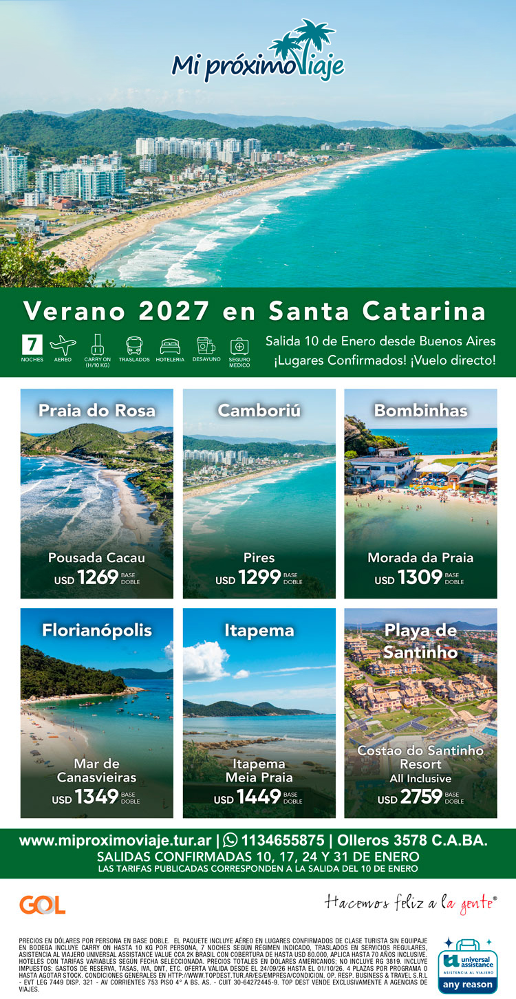 BRASIL: SANTA CARTARINA VERANO 2027
